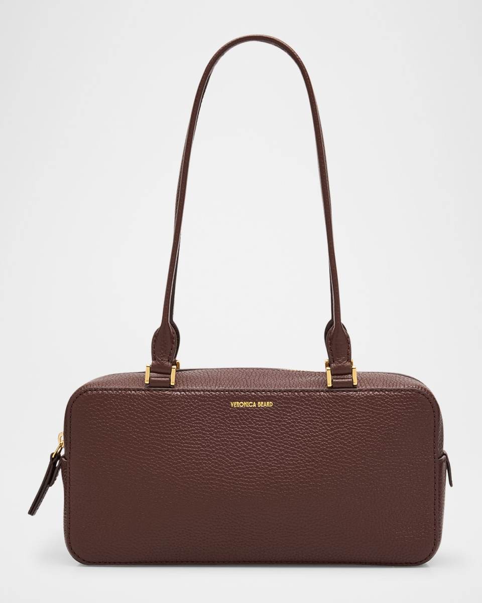 Boxy Grain Leather Shoulder Bag